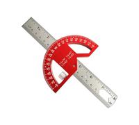 Transportadores de acero inoxidable, buscador de ángulos de precisión, escalas grabadas, dispositivo de medición de multifuncional, diseño resistente, regla de diseño rápido para carpintero para