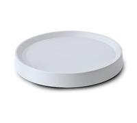 Transportadores de Macetas de Plástico Redondo, Base con Ruedas para Macetas, Soporte para Macetas con Almacenamiento de Agua y Ruedas Ocultas, Base con Ruedas Carga Pesada, Exterior,Blanco,25cm