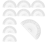 Transportadores de Plástico,10 PCS Transportador 180 Grados Transportador de Angulos Transportador Semicircular Plástico para La Medición de Ángulos
