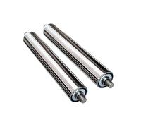 Transportadores de rodillos de acero comerciales, paquete de 2 rodillos resistentes para calidad industrial, material duradero, perfecto para almacén y logística
