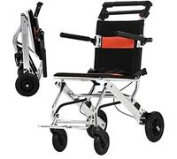 Transporte De Aluminio Ultraligero Silla De Ruedas Móvil Cómoda Para Exteriores Máquina De Desplazamiento Silla De Viaje De Tránsito Plegable Portátil Propulsada Por Un Asistente Con Reposabrazos Y R