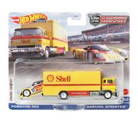 Transporte del equipo Porsche 962 Sakura Sprinter de Hot Wheels