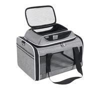 Transporteur Chat Pliable - Coussin Amovible Haute Qualité Grille Aération | Sac Extensible Sécurité Mousquetons Métal | Pour Randonnée Camping Voiture Voyage, Sortie Extérieure Promenade Maison