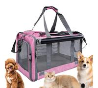 Transporteur Chat Portable - 46x30x30 cm | Sac Transport aere jusqu’a 9 kg | Sac Voyage Chat Avion Voiture Moto veterinaire Camping | sarespirant Polyester Confortable animaux Moyen Grand