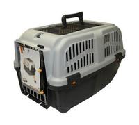 Aimé | Transportin Gato | Transportin Perro | Caja deTransporte con Ventilaciones Laterales, Rejas Metálicas y Pestillo de Seguridad | Color Gris y Dimensiones 56x36x35 cm | Mochila para Perros