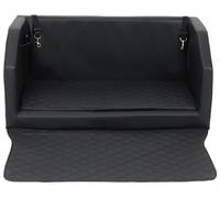 Transportín Cama de Coche para Perros Maletero colchón 90x55 cm (Color: Negro)