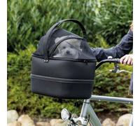 Transportín de bicicleta para perros color Negro