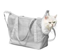 Transportín De Mascotas Malla Transpirable De Nylon con Correa para Hombro | Transportador para Gatitos Para Viajes Trayectos Al Trabajo Acampadas Picnics