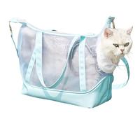 Transportín De Mascotas | Malla Transpirable De Nylon con Correa para Hombro,Transportador para Gatitos - para Viajes Trayectos Al Trabajo Acampadas Picnics