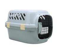 Transportín de Viaje para Gatos, Puerta con Cerradura de Gran Espacio, Ventilación en los 4 Lados, Transportador Portátil para Mascotas con Lados Rígidos para Viajes en (Tamaño