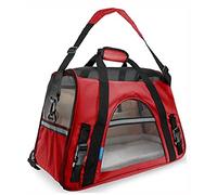 Transportín Fly, Producto para Gato o Perro de la Marca Freedog, Color Rojo, 40 x 20 x 26 centímetros