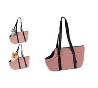 Transportín Gato - Perro - Alessia Rosa - Bolsa Moderna en poliéster con cojín Lavable y Correa de Seguridad