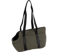 Transportín Gato - Perro - Alessia Verde - Bolsa en poliéster con cojín extraíble y Detalles de Pana