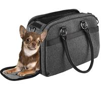 Transportín Gato - Perro - Justine - Bolsa en Textil con ventilación Enrollable y Bolsillo Lateral