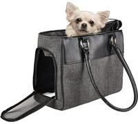 Transportín Gato - Perro - Lior - Bolsa en Textil con ventilación, Base Desmontable y Bolsillo Lateral