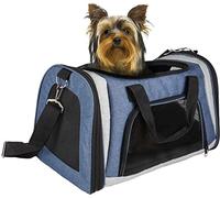 Transportín Gato - Perro - Martha - Bolsa Elegante en poliéster con múltiples Aperturas y Base Reforzada