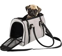 Transportín Gato - Perro - Tatjana Gris - Bolsa en Textil con ventilación y Base extraíble