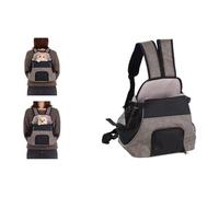 Transportín Gato - Perro - Xanty - Porta Cachorro ventral en poliéster con Respaldo Reforzado y Tirantes