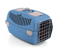 Transportín Gulliver 3 con puerta de metal - Stefanplast - Color: Azul claro | Mediciones: 61 x 40 x 38 cm