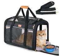 Transportín Morpilot para Gatos Grandes, Gatos y Cachorros de hasta 12 kg; transportín Plegable para Gatos; transportín para Perros con Malla en los Cuatro Lados, Ideal para el hogar y los Viajes