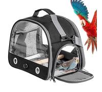 Transportín Pájaros Portátil - Mochila Cómoda para Aves Exóticas | Jaula Ligera para Viaje con Ventilación, Soporte para Papúa, Cotorras, Periquitos Y Loros Pequeños