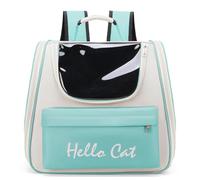 Transportín para Gato Bolsode Transporte para Gatos Blando Un Solo Hombro Doble Uso Plegable Antifugas Ventilado Ventana de Malla para Viaje/Auto/Veterinario para Gatos y Perros para Avión/Ave(Green)