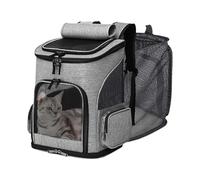 Transportín para gatos grande, bolsa blanda expandible y plegable para gatos | Bolsa para viajes diarios transporte exterior visitas veterinarias corte uñas vuelo avión