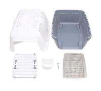 Transportín para Gatos para Mascotas, cómoda y Transpirable, portátil, para Perros, Gatos, Perros, Conejos, Viajes, aerolínea, Check-in, 18,5 x 12,2 x 12,6 Pulgadas, PP y Hierro