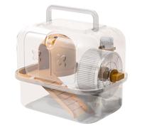 Transportín para hámsters - Jaula para hámster 24 x 20 cm, Comodidad de observación | de Viaje Transparente para Ratones con Cuencos de Comida incluidos, transportín para erizos para Viajes