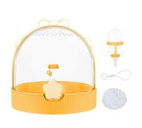 Transportín para hámsters - Transportín para chinchilla y animales pequeños - Accesorio portátil para animales con botella de agua para exteriores melocotones paseos vacaciones - para casa de exterior