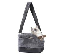Transportín para mascotas pequeñas, impermeable, suave, portátil, cachorro, gatito, conejito con arnés de seguridad, correa de hombro manos libres, ligera, para mascotas de raza media
