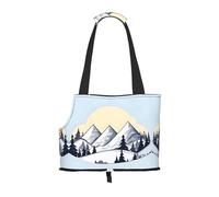 Transportín para mascotas pequeño de White Snowy Mountains adecuado para centros comerciales, aviones, autobuses y metro