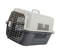 Transportín para Perros de Plástico, Asa Superior Plegable, Transportador para Perros Rígido Portátil con Ventilación en los 4 Lados, Gran Espacio, Fácil de Limpiar para Viajar
