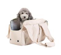Transportín para Perros Pequeños | Ligero con Ventana de Malla de Seguridad y Bolsillos Laterales | de Transporte para Mascotas - para Viajes en Senderismo, Bici, Moto, Coche, Actividades al Aire