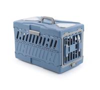 Transportín para perros y gatos, jaula plegable para mascotas, diseño de asa elevada, 22.05 x 12.99 x 14.57 pulgadas, aprobado por aerolíneas, ideal para viajes, camping, transporte aéreo