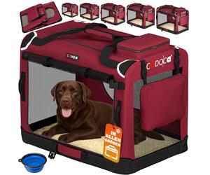 Transportín perro burdeos XXL 90x60x66cm plegable