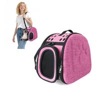 Transportín Perro Gato Transportín Perro Plegable Viaje Bolsa por Perro Pequeños medianos Mascota Portaperros Perritos Transporte Respirable Pet Carrier