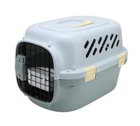 Transportín Portátil para Mascotas de Carcasa Dura, Material ABS, Resistente y Resistente, Gran Espacio, Transpirable, Transportador de Viaje para Gatos para Viajes en Avión,
