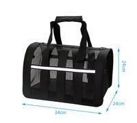 Transportín portátil transpirable y plegable para gatos y perros pequeños - perfecto para viajar y actividades al aire libre 34X24X24CM color entrega
