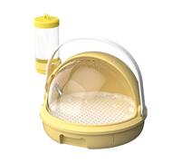 Transportista de viaje para Hamster. Viene con un diseño transpirable y una botella de agua giratoria. de jaula portátil para animales pequeños como Chinchillas, erizos, conejos, jerbos