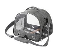 , Transportista Transparente de Viaje de pájaros, Que Incluye Palo de pie y Placa de Acero, kleintier de Transporte Plegable y Transpirable para Mascotas pequeñas como Loros, Palomas, Conejos, etc.