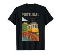 Tranvía de Lisboa Vintage Travel Art - Portugal Cityscape Camiseta