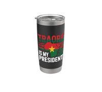 Traore es mi presidente Burkina Faso- Ibrahim Traoré Vaso térmico de acero inoxidable de doble pared