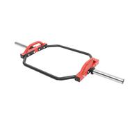 Trap Bar - Barra de pesas hexagonal, 142 cm, hasta 150 kg, barra olímpica para sentadillas, peso muerto (rojo)