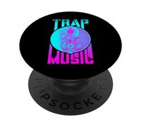 Trap Music DJ Techno Festival EDM Rave Yin Yang Skull PopSockets PopGrip Adhesivo