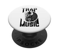 Trap Music DJ Techno Festival EDM Rave Yin Yang Skull PopSockets PopGrip Adhesivo