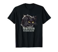 Trap Neuter Return (TNR) La solución Humana Gatos Negros Camiseta