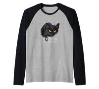 Trap Neuter Return (TNR) La solución Humana Gatos Negros Camiseta Manga Raglan