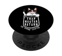 Trap Neuter Return (TNR) The Humane Solution Bolsillo para Gatos PopSockets PopGrip Adhesivo