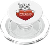 Trap Neuter Return (TNR) The Humane Solution, corazón de Gato, Amor PopSockets PopGrip para MagSafe